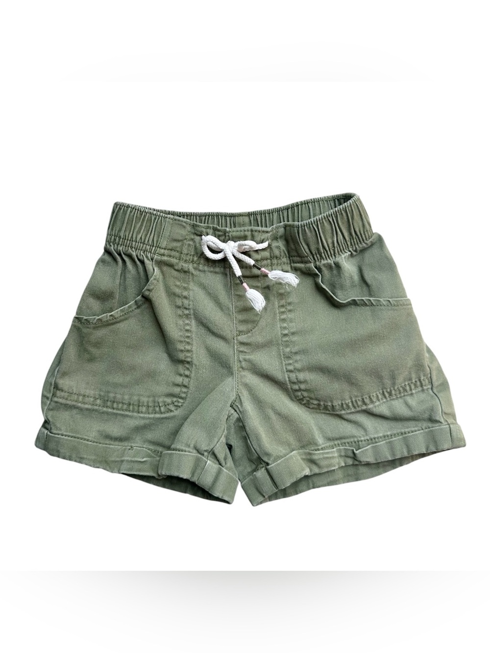 Wonder Nation Size 4/5 XS Girls green pocket pull on cotton shorts